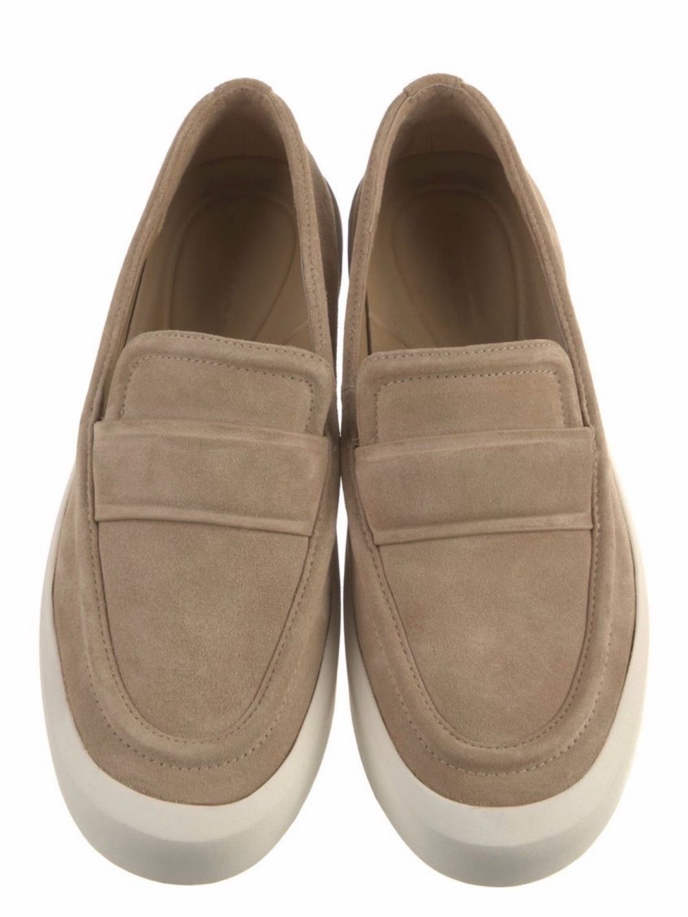 Vince Suede Slip-On Loafers in Taupe